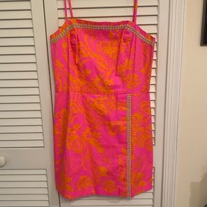 Size 8 Lilly Pulitzer pink and orange skort dress